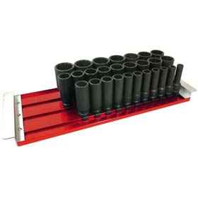 Juego de 27 vasos de impacto largos de 12 puntas, 1/2" DR. (10-36 mm)